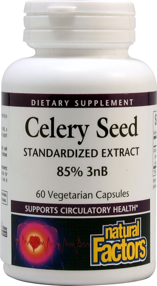 Natural Factors - Graine de célerie - Celery Seed - 60 Capsules