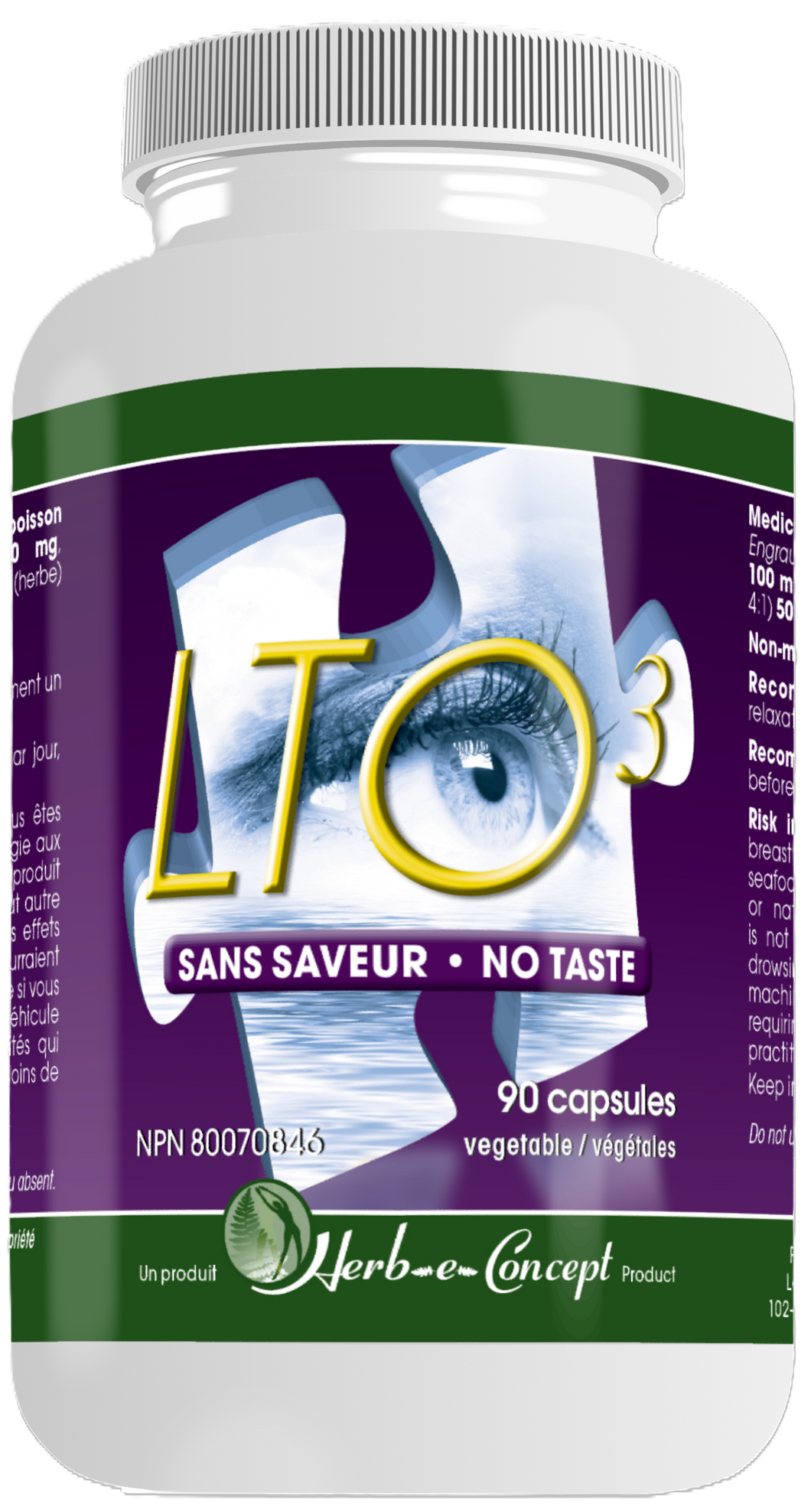 Herb-e-Concept - LTO3 sans saveur - 90 capsules
