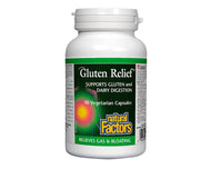 Natural Factors Gluten Relief Enzymes Veg-Capsules, 90-Count