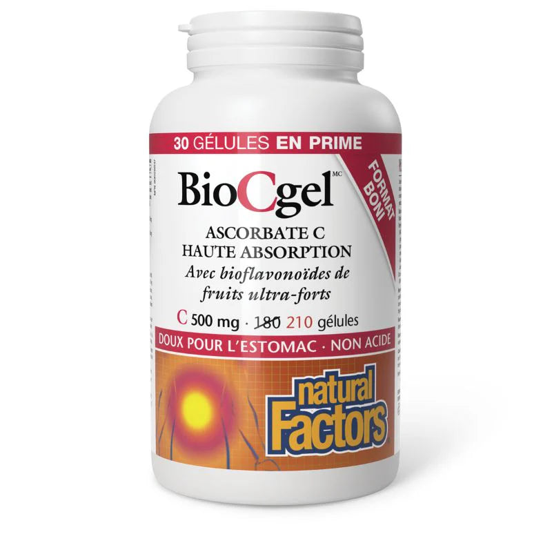 BioCgel vitamines C 500mg 210 gélules natural Factors