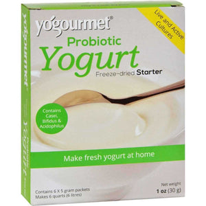 Yogourmet Probiotic Yogurt Starter Culture with Casei, Acidophilus and Bifidus (6 packs of 5 grams each)