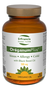 Oreganum Plus avec huile de nigelle 500mg 60gellules - St-Francis Herb Farm