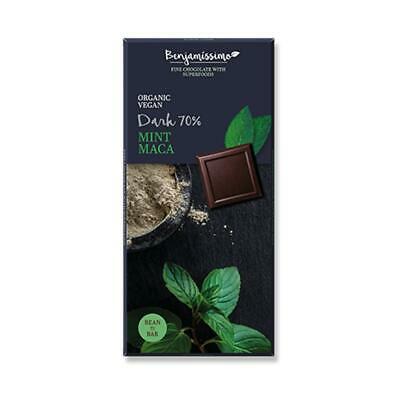 Tablette chocolat noir 70% - Menthe, Maca biologique-70g - Benjamissimo